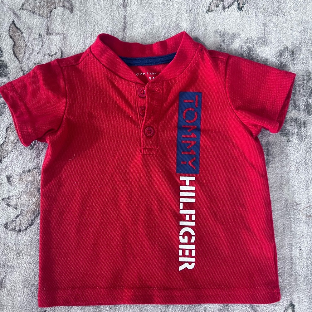 Tommy Hilfiger Kids Polo Shirt in Red and Blue